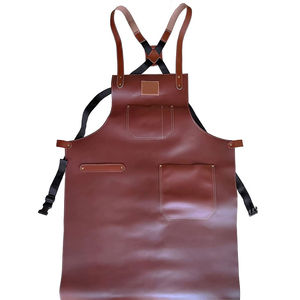 Delantal de cuero diseñado para trabajos de soldadura que ofrece una capa protectora contra el calor de las chispas y el polvo, al tiempo que se mantiene cómodo de usar. - Product Image 4