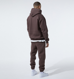 Sweat-shirt à capuche oversize pour homme, couleur unie, coton French Terry, style streetwear décontracté, coupe automne, manches régulières, respirant - Product Image 3