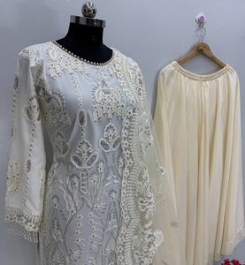 Women's Heavy Embroidered Sequin Party Wear Palazzo Suit Set with Soft <b>Net</b> <b>Dupatta</b> - Product Image 3