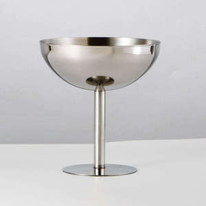 Tazón de metal para helado, taza para sundae, taza de acero inoxidable para postre, tazón de postre con pedestal, tazón moderno para servir postres, taza para helado - Product Image 1