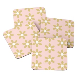 Recién llegado, posavasos, alfombrillas y almohadillas 863, madera de Mango/madera de acacia, posavasos impresos para servir té, Juego de 4 piezas, posavasos antideslizantes - Product Image 1