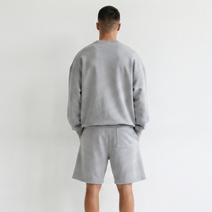 Men's 2 in 1 Fleece Heavyweight Breathable Eco-Friendly Casual Winter Sweatshirt & Shorts <b>Set</b> - Product Image 2