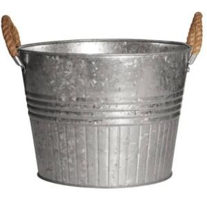 Vases rustiques en métal galvanisé avec poignées, design floral, pour la maison et le jardin, jardinière suspendue, fourni par l'Inde - Product Image 3