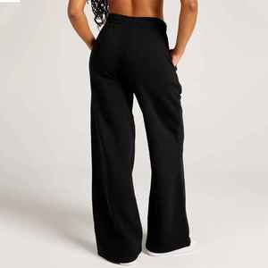 Pantalon évasé pour femme de haute qualité, design personnalisé 2026, très vendu, taille haute, 100 % coton, pour l'été - Product Image 3