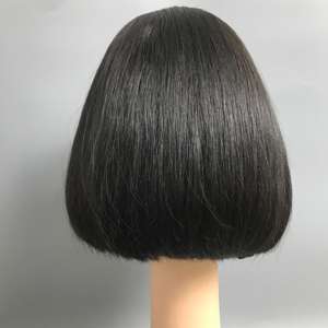 Natural Color Bob <b>Wig</b> With Transparent Lace Short <b>Wig</b> <b>Cheap</b> Price <b>Hair</b> Extensions - Product Image 5