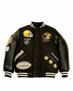Chaqueta Varsity de Invierno 2025 Personalizada con Logotipo, Bordado de Chenilla de Lana, Estilo Letterman, Tejida, Vintage para Hombre - Product Image 4