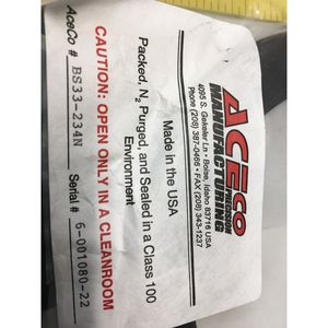 AceCo BS33-234N RING, N2 PURGED, BS33-234, 128420 - อุปกรณ์และอะไหล่เซมิคอนดักเตอร์ระดับโลกที่เชื่อถือได้ - Product Image 1