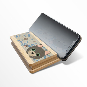 Soporte Amplificador de Teléfono de Madera con Diseño de Gato Personalizado Kami Zoo, Soporte Portátil para Celular con Difusor de Aceites Esenciales 110x90mm - Product Image 6