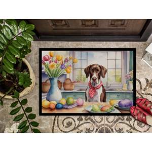 Nuevo Felpudo con puntero de Pascua de 18H X 27W para exteriores e interiores, alfombras de pila baja antideslizantes y lavables para decoración de entrada - Product Image 3