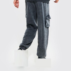 Straight Leg Acid Wash <b>Trouser</b> Street Style Casual Fashion Bottoms Manufacturer Wholesale Acid Wash <b>Trouser</b> - Product Image 3