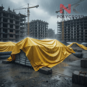 Bâche de protection industrielle contre la pluie, bâche de protection imperméable stabilisée aux UV pour les chantiers de construction et le stockage de matériaux - Product Image 2