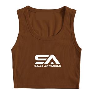 Camiseta sin Mangas de Mujer de Primera Calidad, Personalizada, Transpirable, Informal, Corta, Tejida, Lisa, de Poliéster y Algodón - Product Image 1