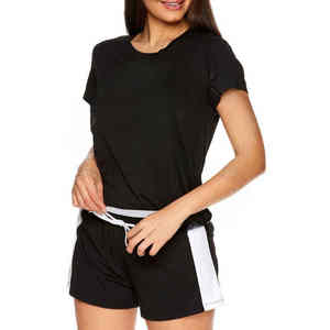 Vente flash - Ensemble de shorts décontractés pour femmes, légers, ensemble deux pièces pour femmes, couleur unie, vêtements de rue, shorts en coton pour femmes - Product Image 4