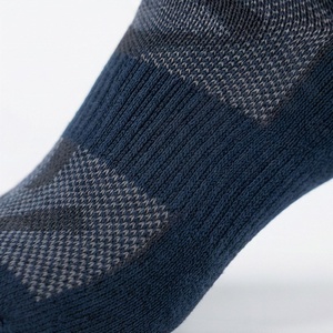 Crew <b>Socks</b> Geometric Pattern Navy Blue Breathable Knitted Regular Style Adult Daily Use - Product Image 5