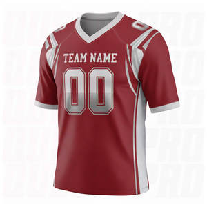 Maillot de football américain sublimé personnalisable en tissu respirant avec position du logo sur le devant pour l'entraînement et les matchs des équipes - Product Image 6