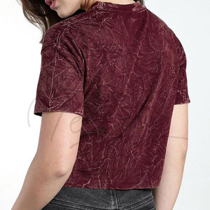 Best Selling 100% Cotton Made <b>Crop</b> <b>Top</b> for Women Wholesale High Quality Summer Acid Wash Women <b>Crop</b> <b>Top</b> - Product Image 4