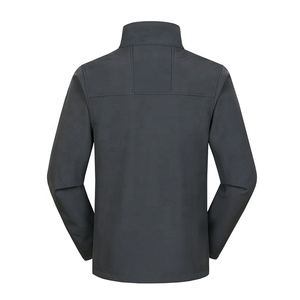 Chaqueta Softshell Gris Carbón para Hombre, Cierre Completo, Cuello Alto, Ligera, Resistente al Viento, Informal para Exteriores - Product Image 2