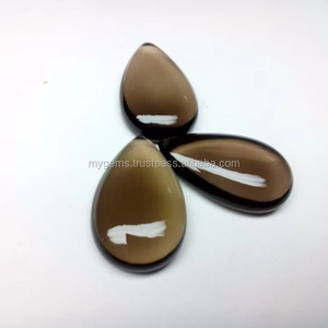 Cabujón de Cuarzo Ahumado en Forma de Pera de 28x17mm, Gema Suelta Natural Semipreciosa de Alta Calidad, Piedra Marrón para Joyería - Product Image 3