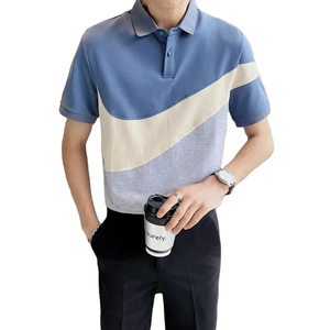 Polo pour homme de qualité supérieure, color block, confortable, vêtements masculins modernes, vêtements de golf et de tennis, fournisseur en gros, logo personnalisé - Product Image 4