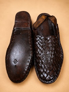 Zapatos Planos Clásicos de Cuero Genuino Marrón, Estilo Slip-On, con Aumento de Altura, Casuales para Caminar, para Hombre, con Suela de Goma/Cuero Genuino - Product Image 3