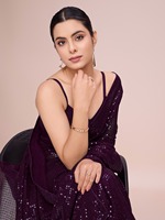 Ensemble Palazzo Fabzone vert à sequins en polyester, tenue de performance asymétrique à une épaule pour événements scéniques avec détection par aiguille
