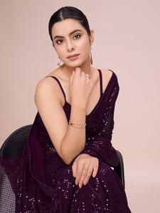 Ensemble Palazzo Fabzone vert à sequins en polyester, tenue de performance asymétrique à une épaule pour événements scéniques avec détection par aiguille - Product Image 3