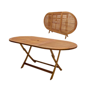 Best Quality <b>Dining</b> Bars Restaurants <b>Dining</b> <b>Table</b> Modern Design Solid Wood Outdoor <b>Folding</b> <b>Table</b> With Oval Shape - Product Image 3