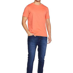 T-shirt en coton tricoté 100% pour homme sur mesure |   Haut d'été uni à col rond et manches courtes |   T-shirt streetwear coupe classique |   Séchage rapide - Product Image 4