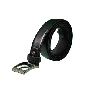 Ceinture en cuir véritable marron pour homme, de haute qualité, en cuir de vachette, personnalisable, style professionnel, avec boucle en acier, en provenance du Pakistan. - Product Image 1