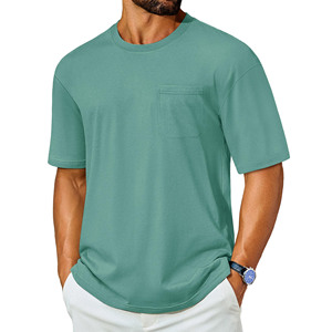 T-shirts pour hommes en coton 100% respirant, couleur unie, impression de logo, style streetwear décontracté, personnalisable - Product Image 5