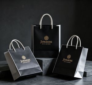 Sacs de shopping en papier personnalisés OEM/ODM avec poignée en corde de coton, papier kraft - Product Image 1