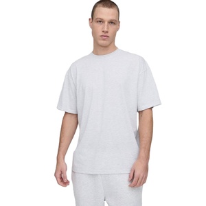 Camiseta informal de algodón 100% en blanco para hombre, camiseta de peso pesado con gráfico personalizado de gran tamaño con logotipo personalizado y estampado en 3D - Product Image 1