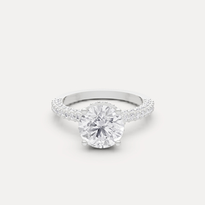 Anillo de halo oculto con diamante cultivado en laboratorio de 14k de la mejor calidad para compromiso, propuesta de matrimonio, aniversario, regalo nupcial disponible para la venta - Product Image 1
