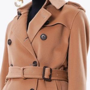 Manteau en laine d'hiver de qualité supérieure pour femmes, style élégant et décontracté avec doublure polaire longue, tendance et chic - Product Image 2