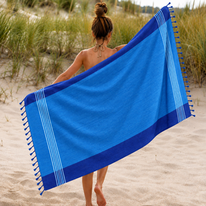 Serviette Kikoy au design élégant, serviette Kikoy en tissu éponge, serviette turque de qualité supérieure pour la plage, vente en gros en Inde. - Product Image 1