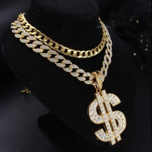Pendentif Moissanite Dollar Dream – Transformez la vision en réalité riche, pièce de monnaie Dollar en argent 925 – Affirmation audacieuse de la richesse - Product Image 5