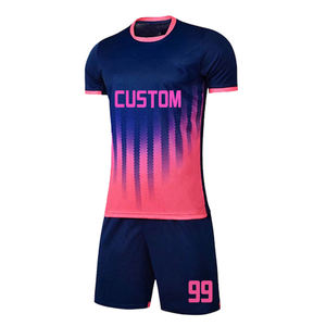 High Demand 100% Polyester Custom Team Wear with logo Soccer Jersey Uniform Gradient Color Soccer Uniform - Product Image 2