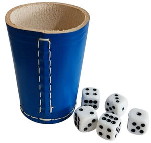 Meilleures ventes : Ensemble de 5 coupes à dés de sport en cuir PU, fait main, de haute qualité, au design moderne et sculpté, couleur personnalisable, pour bar/fête - Product Image 3