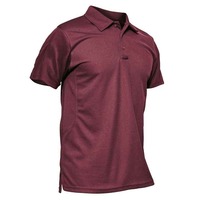 Camisetas de Punto Sólidas para Hombre, Transpirables, Cómodas, Personalizadas, de Alta Calidad, de Secado Rápido, de Manga Corta para Golf