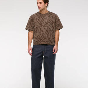 Camiseta Corta de Estilo Urbano con Logotipo Personalizado OEM, Alta Calidad, 100% Algodón, Hombros Caídos, Sublimación, Cuello Redondo, Diseño Estampado para Hombre - Product Image 4