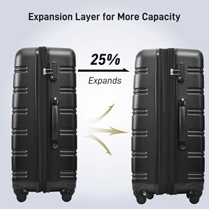 TSA lucchetto 3 pezzi Set portapacchi Hardside Spinner valigia in 20 "24" 28 "taglie - Product Image 3