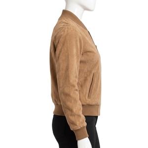Comfortable Premium <b>Women</b> Bomber <b>Jacket</b> Casual Apparel <b>Women</b> Bomber <b>Jacket</b> With <b>Lightweight</b> Polyester Fabric Ribbed Collar - Product Image 2