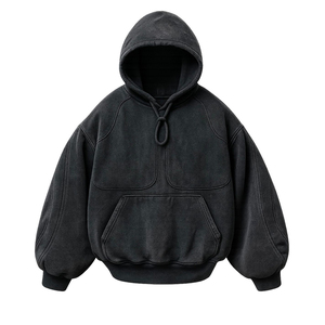 Sudadera con capucha y cremallera personalizada de alta calidad con cremallera desgastada - Product Image 4