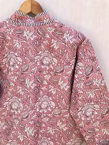 Chaqueta de punto de algodón acolchada reversible, nueva, estampada, transpirable, con rayas, para fiesta, estampada a mano, regalo para mujer, venta al por mayor - Product Image 3