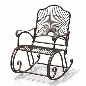 Modern European Antique Outdoor Wrought Iron Weather-Resistant Patio <b>Bench</b> Custom Double Seater - Product Image 1