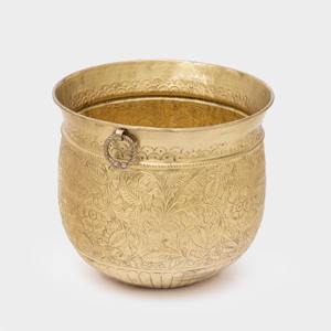 Pot de fleurs vert à motif floral avec bordure dorée, parfait pour la décoration intérieure, la présentation en cuisine, le balcon et la décoration d'événements - Product Image 6