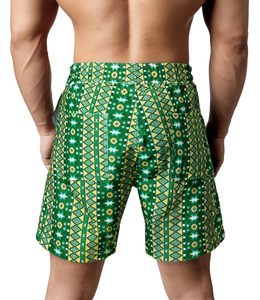 Pantalones cortos de verano para hombre, estampados, con cintura elástica y cordón, informales, para la playa, vacaciones, coloridos, ligeros, blancos, para nadar en la playa - Product Image 2