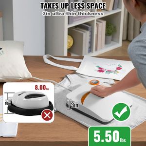 Pressa a Caldo Portatile Multifunzione 9x9 Pollici per Sublimazione con Rivestimento in Teflon per Stampa su Magliette - Product Image 6