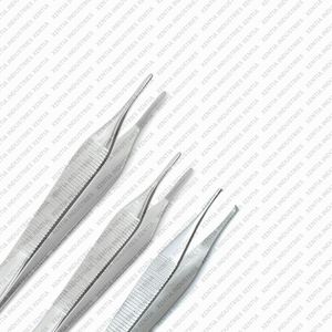 Ensemble de 3 pinces chirurgicales : pinces Adson pour tissus et pansements 12cm 15cm, pinces Kocher à verrouillage en acier inoxydable, instrument chirurgical - Product Image 5
