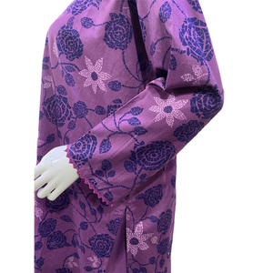 Ensemble de costume imprimé pour femme, style pakistanais, 3 pièces, tissu doux et confortable pour les rassemblements estivaux - Product Image 3
